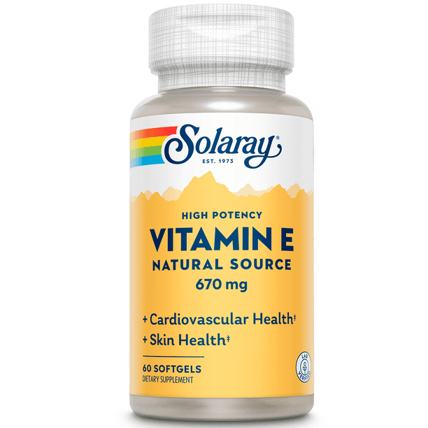 Solaray Vitamin E, dAlpha Tocopherol 1000IU For Healthy Cardiac