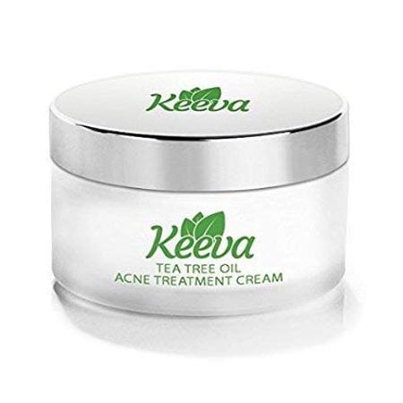 7X FASTER Acne Treatment Cream ALL Skin Types Scar Removal Spots Blackheads Cystic Acne Bacne Pimples SECRET TEA TREE OIL Formula Results In Just Days WITHOUT Drying Your Skin - Keeva Organics - (Best Skin Regimen For Cystic Acne)
