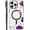 Purple Pressed Flower Black, variant on Case for iPhone 13 iPhone 14 Case, Pink Pressed Flower Compatible with MagSafe & Magnetic Wireless Charging, Shockproof Protective Phone Case Cover Case for iPhone 13 iPhone 14, Clear Black