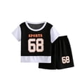 thumbnail image 6 of SGMVNU Boys Shorts Sets 2 Piece Outfit for Basketball, Summer Breathable Mesh Short Sleeve Shirt and Matching Shorts, Size 11-12 Years, Black, 6 of 6
