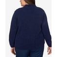 thumbnail image 5 of Alfred Dunner Womens Plus-Size Chenille Metallic Zip Front Cardigan, 5 of 6