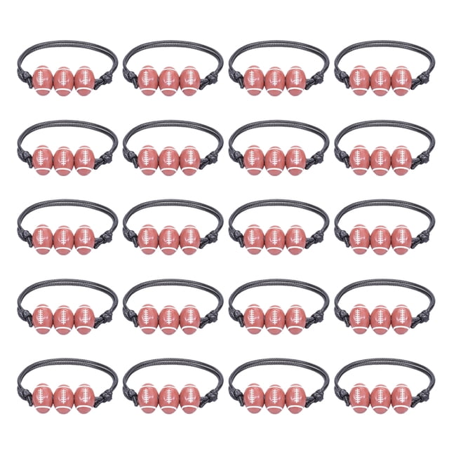 Sonducket 20 piezas de pulseras de béisbol de softbol, cuerda de cera, recuerdo de fiesta trenzado, brazalete inspirador, de joyería de Ropa, zapatos y accesorios Miscelánea Rugby Sonducket AP012164-02