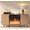Natural Fireplace TV Stand, variant on Manxile Mid Century Modern TV Console for Living Room Bedroom, Wood Entertainment Center with Storage and Shelves, Walnut
