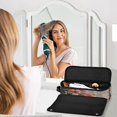 thumbnail image 6 of Hair Tool Organizer Bag with Heat Resistant Mat Removable Travel Storage Case for Hot Air Brushes Curling Irons Pink Rose Bushes, 6 of 8