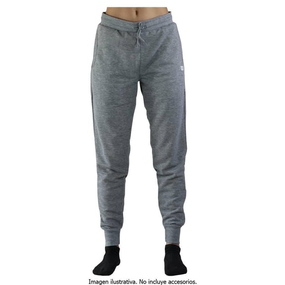 Pantalón Wilson para Mujer, Tipo Jogger Deportivo Liso Gris Jaspe e Talla M