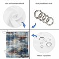 thumbnail image 5 of Bohemia Bathroom Shower Curtains with 12 Hooks Waterproof Shower Curtain for Stalls and Bathtubs Vintage Abstract Minimalist Texture Blue Brown Decorative Bathroom Privacy Curtain 66x72 Inches, 5 of 9