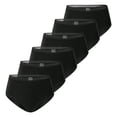 thumbnail image 1 of SCHIESSER Bragas midi para mujer, paquete de 6 - 6Pack Midi, algodón elástico, liso Negro 3XL (XXX-Large), 1 of 5