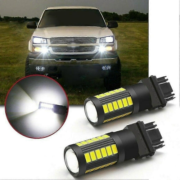 3157 3156 Vita LED-lampor Dagsljus DRL 12V För Chevy Silverado 1500