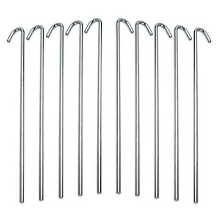 40-Piece Tent Garden Stakes Heavy Duty, Galvanized Steel Pegs Rust-Free (9
