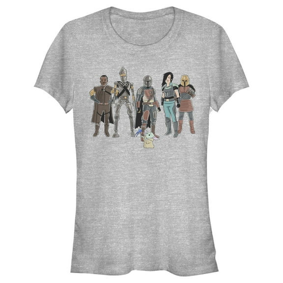 Junior's Star Wars: The Mandalorian Farewell on Nevarro Graphic Tee Athletic Heather Large