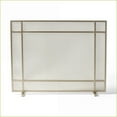 thumbnail image 5 of Fireplace Screen, Modern Single Panel Iron with Fine Mesh, Gold Finish | Iron | Gold, 5 of 9