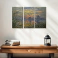thumbnail image 2 of Elephant Stock Marine View With A Sunset Wall Art - Horizontal Multi Panel Canvas - Living Room Wall Decor - Beach Multi Panel - Blue And Green Decor By Claude Monet - 23" x 14", 2 of 4