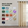 thumbnail image 2 of Cortinas traslúcidas para ventana, 2 paneles de color beige y caqui, elegantes ojales en la parte superior, cortinas de gasa con textura para recámara, sala de estar, 2 of 4
