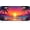 Beach Sunset, variant on Elegant Silver Sun Moon Doodle Mandala Blue License Plate for Car or Truck, Aluminum Front License Plates with 4 Holes, 6×12 inch Decorative Novelty Metal Sign