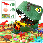 JoyStone 67PCS Dinosaur Toys for Kids, Realistic Dino Figures Set with Eggs&Trees&Fence Playset,… — $26.98 (46% off)
