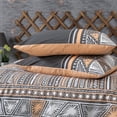 thumbnail image 4 of SUSSEXHOME Aztec Gray Cotton Duvet Cover Set, Twin Size Duvet Cover, 1 Duvet Cover, 1 Fitted Sheet and 2 Pillowcases, Iron Safe, Hypoallergenic, Breathable , Machine Washable, 4 of 7