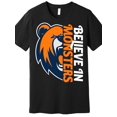 thumbnail image 2 of Believe In Monsters Chicago Football Premium T-Shirt funny Men’s Short Sleeve Graphic T-shirt Collection black Tee For Adult, Men, Women, Teen, Teenager, Adolescent,Youth, 2 of 7