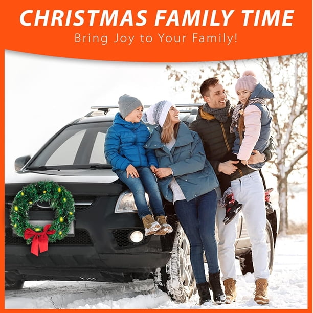 christmas lights with cigarette lighter Zone Tech GA0091 Car Wreath Decoration w/Lights