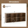 thumbnail image 3 of Costway Bibliothèque à 8 Cubes avec 2 Trousses Anti-Basculement, Organisateur de Rangement, Brun Rustique, 3 of 10