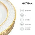 thumbnail image 3 of Matana 20-Pack 10.25 Inch Clear Plastic Party Plates with Hammered Gold Rim - Premium Heavy Duty Dinner Plates for Events, 3 of 5