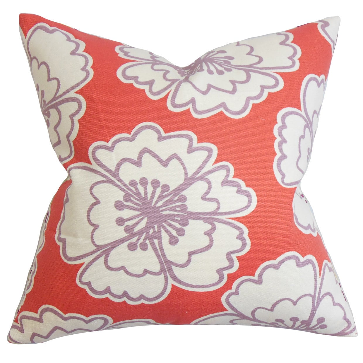 The Pillow Collection Winslet Floral Bedding Sham Orange Standard/20 x 26 The Pillow Collection Winslet Floral Bedding Sham Orange Standard/20 x 26