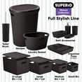 thumbnail image 5 of Superio Decorative Plastic Open Home Storage Bins Organizer Baskets, Medium, Brown (8 Pack) Container Boxes for Organizing Closet Shelves Drawer Shelf, 5 Liter, 5 of 6