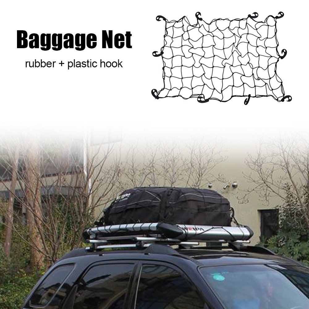 Akoyovwerve Car Luggage Net Cover Rubber Latex Elastic Roof Luggage