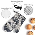 thumbnail image 5 of ZNDUO Oven Mitts and Pot Holders Sets, Abstract Vintage Chrysanthemum Texture Pattern Non-Slip Cooking Oven Gloves, 5 of 8