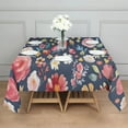 thumbnail image 3 of Pioneer Flower Floral Print Pattern Square Tablecloth,Waterproof Square Table Cover,Wipeable Spillproof Washable Table Cover for Home Kitchen Party Decor 60"x60"(152x152cm), 3 of 6