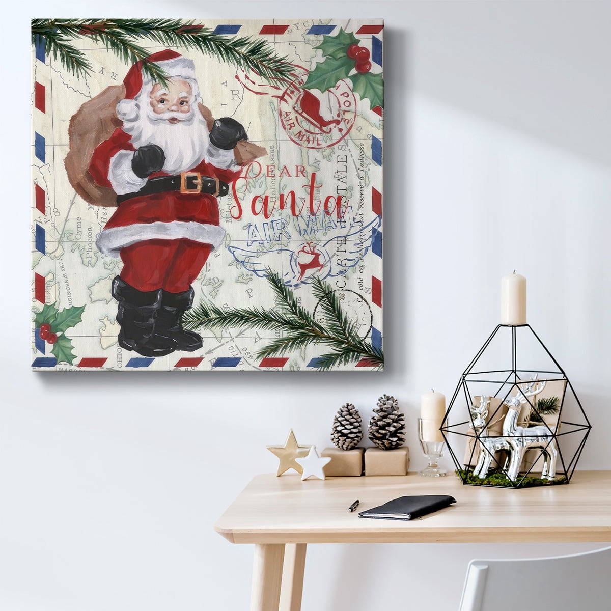 Christmas Par Avion I- Gallery Wrapped Canvas
