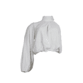 thumbnail image 1 of Blusa manga asimétrica Romanza J&B color blanco para mujer, 1 of 2
