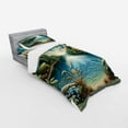 thumbnail image 2 of Ambesonne Landscape Bedding Set 3 Pcs, River and Forest Symmetry, TwinXL, Green Blue, 2 of 2
