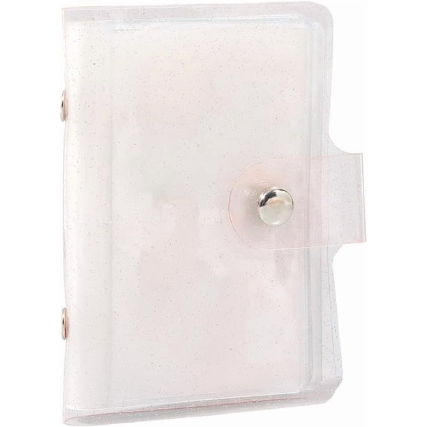 Paquete de 2 álbumes de fotos Instax Mini tamaño billetera de 36 bolsillos, 4 x 3 pulgadas, rectangulares, de plástico PVC, pequeños, para Polaroid