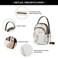 thumbnail image 4 of FORMRS Crossbody Bag for Women Quilted Travel Shoulder Cell Phone Purse with Chain Strap Handbag, Beige Rabbits and Carrots, 4 of 7