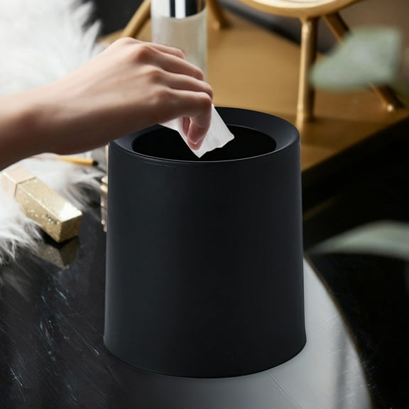 TaTaai 3Pcs Modern Round Waste Basket - Open Top Trash Bin - Garbage Can with Removable Plastic Bin - Keeps Liner Bag Hidden - Bathroom Garbage Can or Trash Can for Kitchen - Minimalist Office