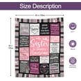 thumbnail image 3 of Sister Gifts, Sister Birthday Gifts from Sister, Bestie Gifts for Women, Best Friend Birthday Gift for Women, Big Sister Gift from Little Sister Blanket 50 x 40, Soul Sister Gifts for Girls, 3 of 6