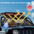 thumbnail image 4 of XYZCANDO Groundhog Windshield Sun Shade Compatible with Jeep Wrangler JK JL Sunshade Sun Visor for UV Rays & Heat Protection Keep Your Vehicle Cool 51.57 in *16.14 in, 4 of 7