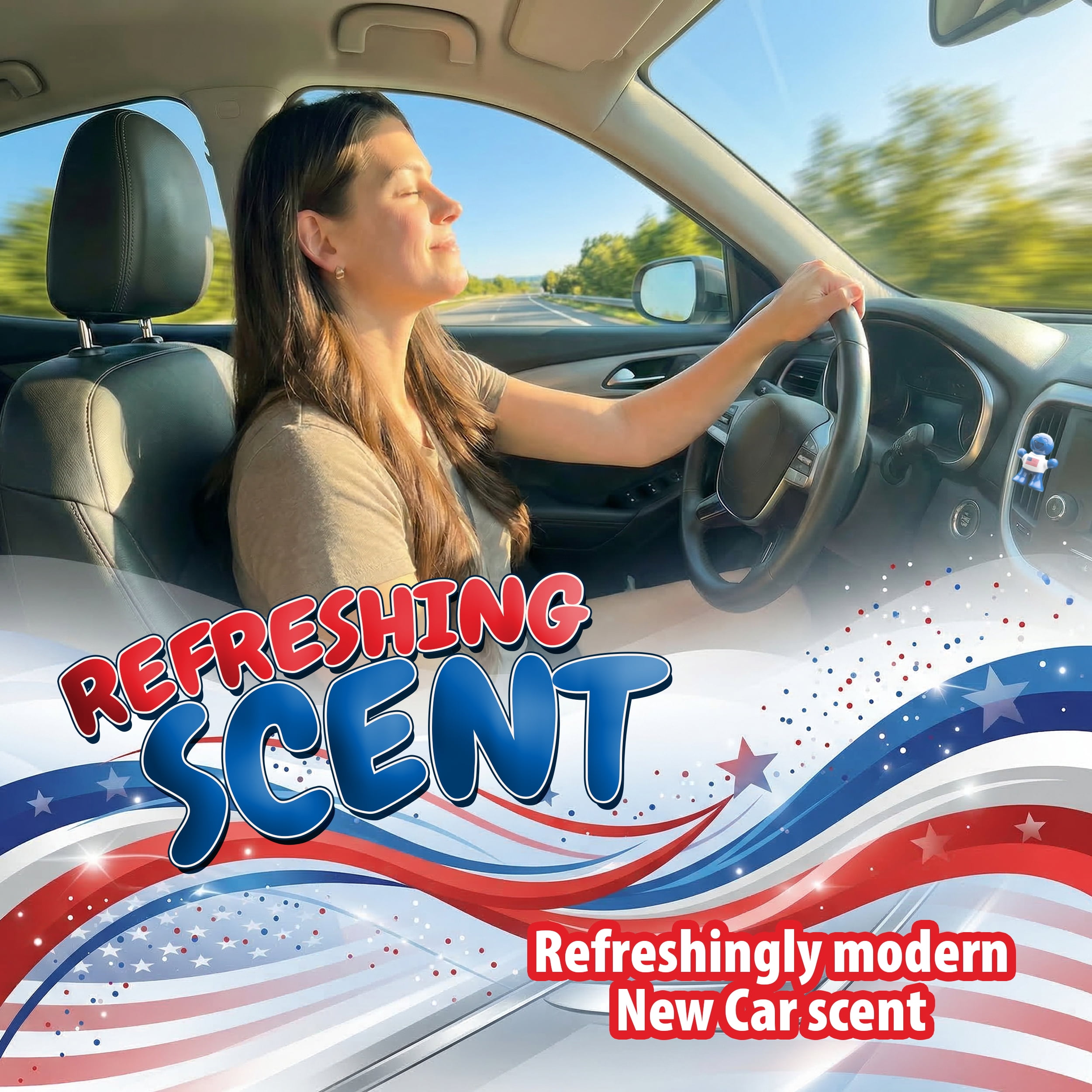 (2 pack) Little Joe 96419 USA Edition New Car Scent Car Air Freshener A/C Vent Clip Uses Alcohol-Free Fragrance Oil is Non-Hazardous and Non-Toxic Plastic, Pack of 1