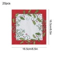 thumbnail image 3 of NWOKYZGH 20 Pack Christmas Paper Napkins Disposable Poinsettia Luncheon Napkins Decorative Xmas Dinner Hand Napkin for Party Supplies, 3 of 6