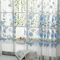 thumbnail image 2 of Bouanq Peony Sheer Curtains Tulle Window Treatment Voile Drape Valance 1 Panel Fabric Living Room Bedroom Curtains Home Deco Curtain Peony Sheer Curtain Tulle, 2 of 7