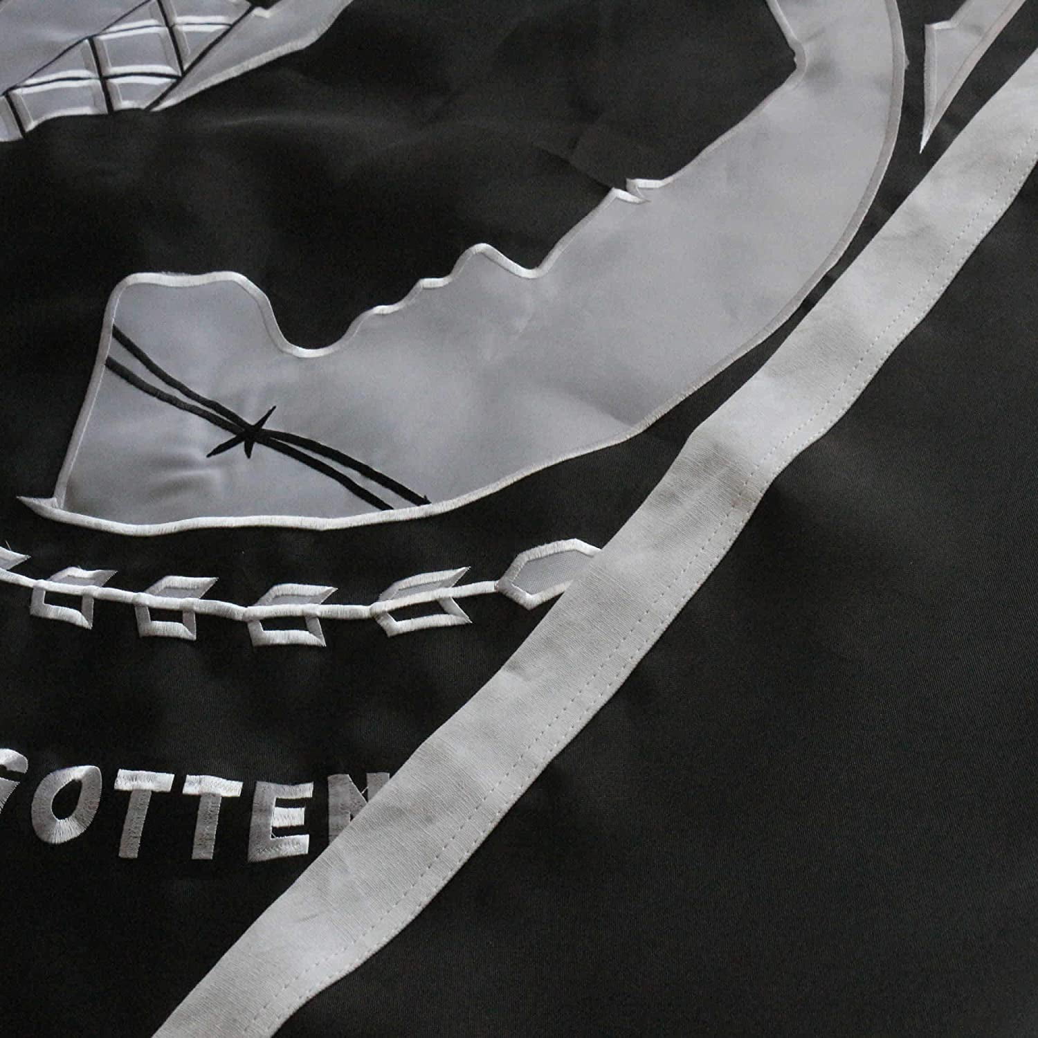 TOPFLAGS Pow Mia Flag Embroidered 3x5 Outdoor - Heavy Duty Double Sided You are Not Forgotten War Flags 300D Oxford Nylon Military Pow Flags for Outside