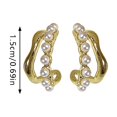 thumbnail image 3 of asddcavvf Double Layer Pearl Earrings Design Light Irregular Earrings, 3 of 5