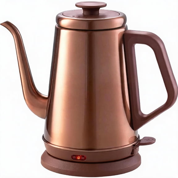 1000W Gooseneck Electric Kettle 1.0L Stainless Steel BPA Free Auto Shut Off Copper