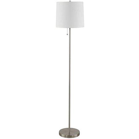 Mainstays White Stick Floor Lamp, Brushed Nickel - Walmart.com