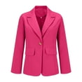 thumbnail image 1 of Blazer Femme Décontracté Ouvert devant Manches Longues Col à Revers Bouton Veste de Travail - Hontri, 1 of 4