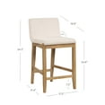 thumbnail image 4 of Nathan James Gracie Counter Height Upholstered Bar Stool, Natural Flax/Light Brown, 4 of 8