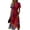 Deep Red, variant on Minjewel Women's Floral Shift Dress with Print V-Neck - Short Sleeve Summer Dress, Loose Flowy Beach Party Outfit, Comfy Vacation Mini Dress,Black,L