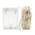thumbnail image 1 of Silver Wire String Lights Wedding Party Home Decoration Lamp Abs Warm White 10-50LED 100Cm LED Battery Operated, 1 of 2