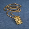 thumbnail image 3 of TEAMER Skeleton Tarot Card Necklace Stainless Steel Amulet Marigold Tarot Card Major Arcana Necklaces for Women Men, 3 of 4