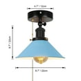 thumbnail image 3 of FSLiving RV Adjustable Wall Light with Zipper Switch 12V RV Decorative Light RV Ceiling Light Retro Ceiling Mount Hallway Light Fixtures, E26 E27 Macaron Blue Semi Flush Mount for RV Camper, 3 of 7